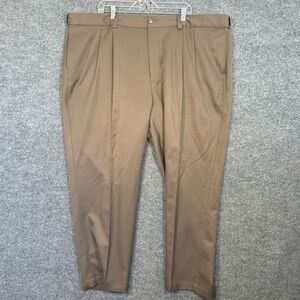 Oak Hill Pants Mens 50x30 Khaki Pleated Straight Fit Pants Chinos Tapered‎
